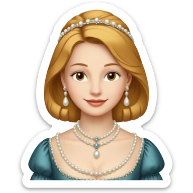 Renaissance lady sticker