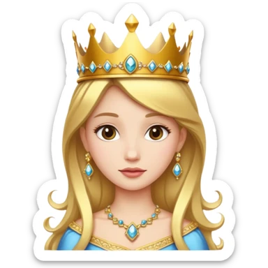 Princess wear crown
 sticker