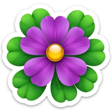 real cosmos star, but with clover, to make star look like lucky star sticker