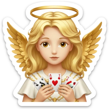 Angels and playing card sticker