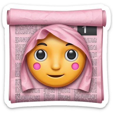 pink newspaper sticker