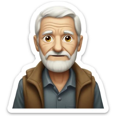 old man portrait indoors sticker