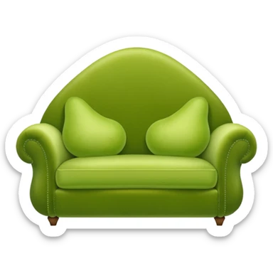 comfy pear couch sticker