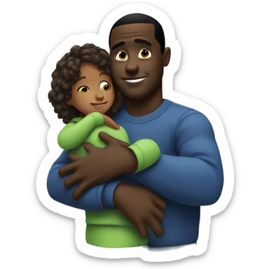 Diddy hugging a kid sticker