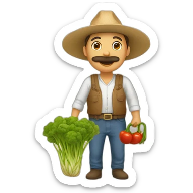 Huerto con verduras sticker