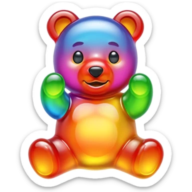 gomita de osito de colores sticker