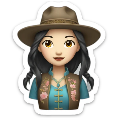 WESTERN STYLE CHINESE GIRL sticker