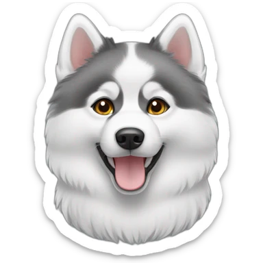 pomsky white sticker