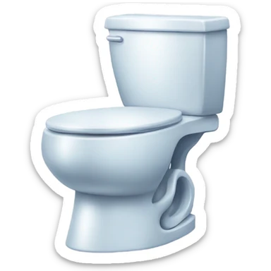A toilet squirting water sticker