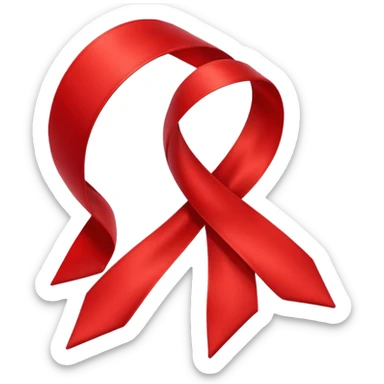 red ribbon sticker