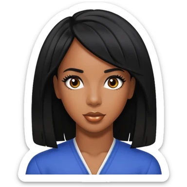 Kelly Rowland with black hair sticker