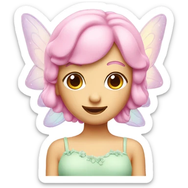 Fairy pastel cake sticker