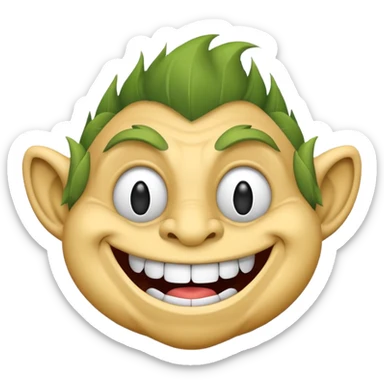 A TROLL FACE EMOJI sticker