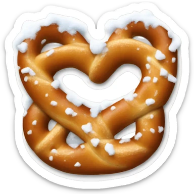 Winter pretzel sticker