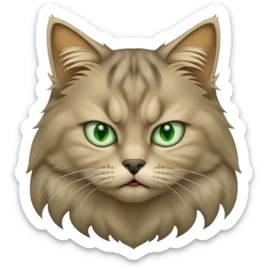 gato siberiano enfadado sticker