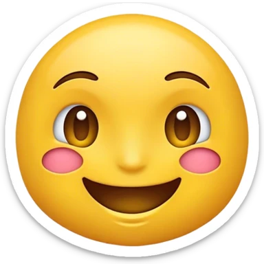 Un emoji sonriendo rascándose la cabeza sticker