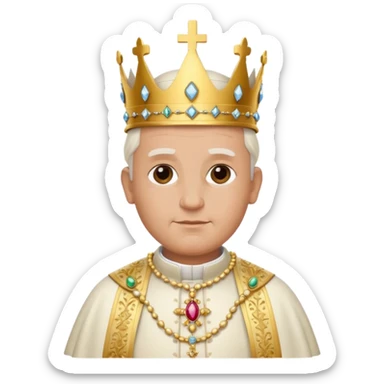 pope royal crown sticker