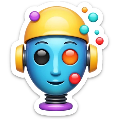 depict the concept of AI in a fun way - not using a robot sticker