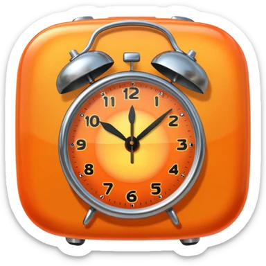 alarm clock, sunset MORE SUNSET PARTY. Don't put a person there. Default emoji face sticker