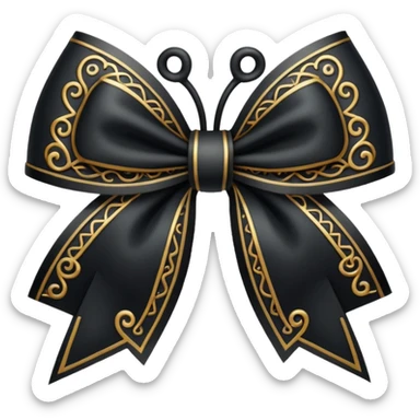 A bow in the style of wicked movie  sticker