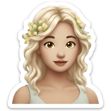 Dreamy pretty nature girl sticker