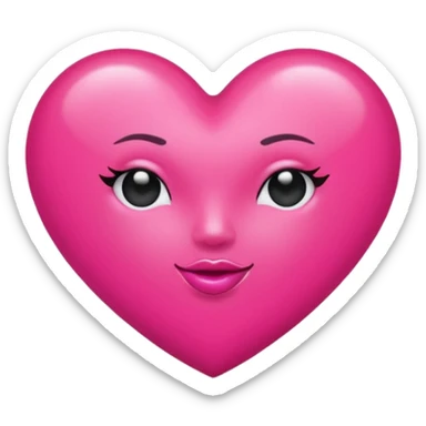 Hot pink heart that says good girl gone bad  sticker