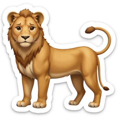 in lion family, only mother., full body sticker