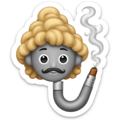 smoke coming out of a blunt sticker