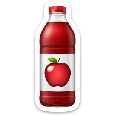 sobolo emoji (ghanain drink)  in a plastic bottle and make the juice dark red sticker