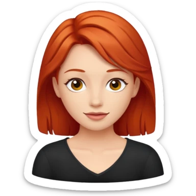 Red head flirt sticker