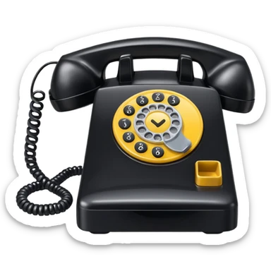 Corporate Black office phone sticker