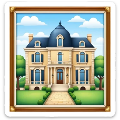 A historical old mansion sticker