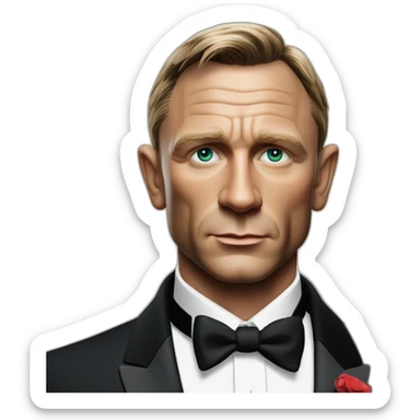 Daniel Craig as james bond sticker