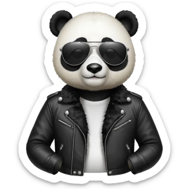 rockstar panda sticker