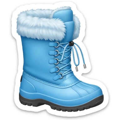 baby blue snow boots sticker