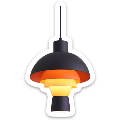 Danish PH lamp with layered shades sticker