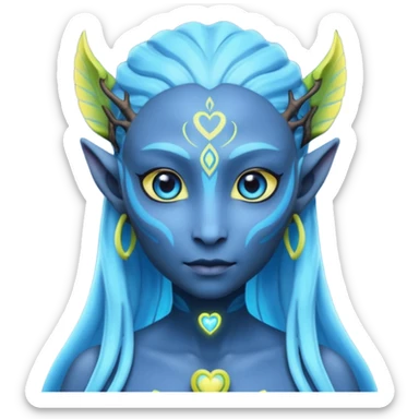 na'vi with love eye heart sticker