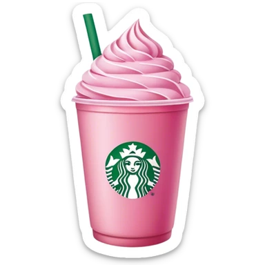 Pink Starbucks drink sticker