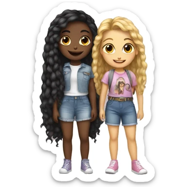 two best friends girls sticker