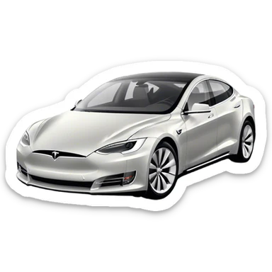 Tesla Model S - Tesla (Model Year: 2022) (Iconic colour: Silver) sticker
