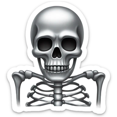 Chrome skeleton  sticker