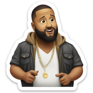 DJ Khaled looking dumb sticker
