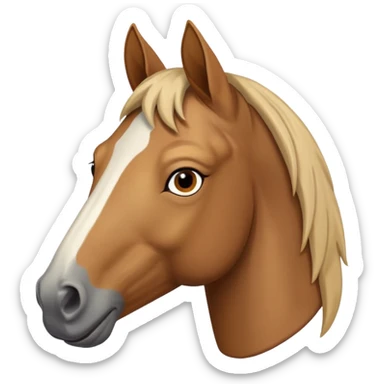 Horse smirk or something like uff reaction of horse bojack sticker