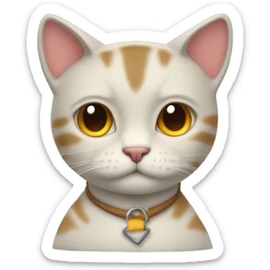 Gato con lazo sticker
