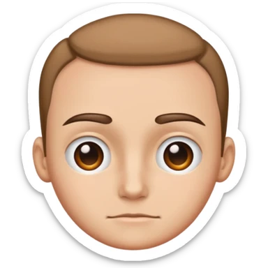 emoji of only the forehead area of a human face, cropped between eyebrows and hairline, simple cartoon style sticker