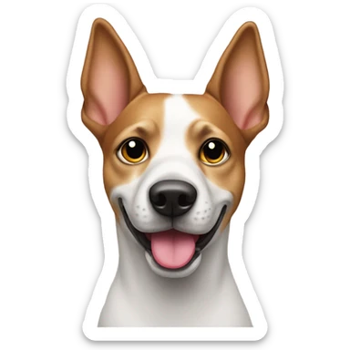 Dog with colored fingernails sticker