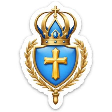 Bishop's emblem with a touch of blue sticker