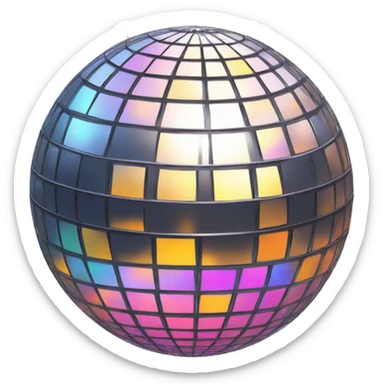 Disco ball sticker