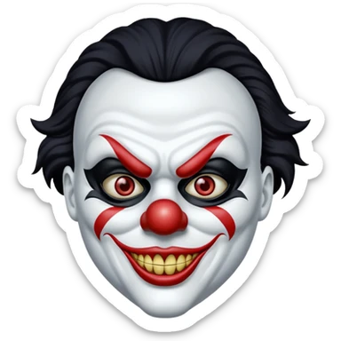  Real-looking anime scary clown Zorro Batman chasing baddies  sticker