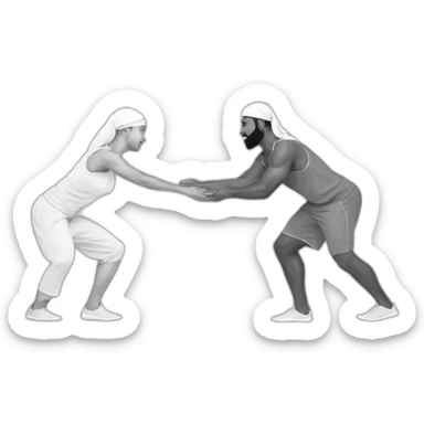 line drawing fitness and islam sticker